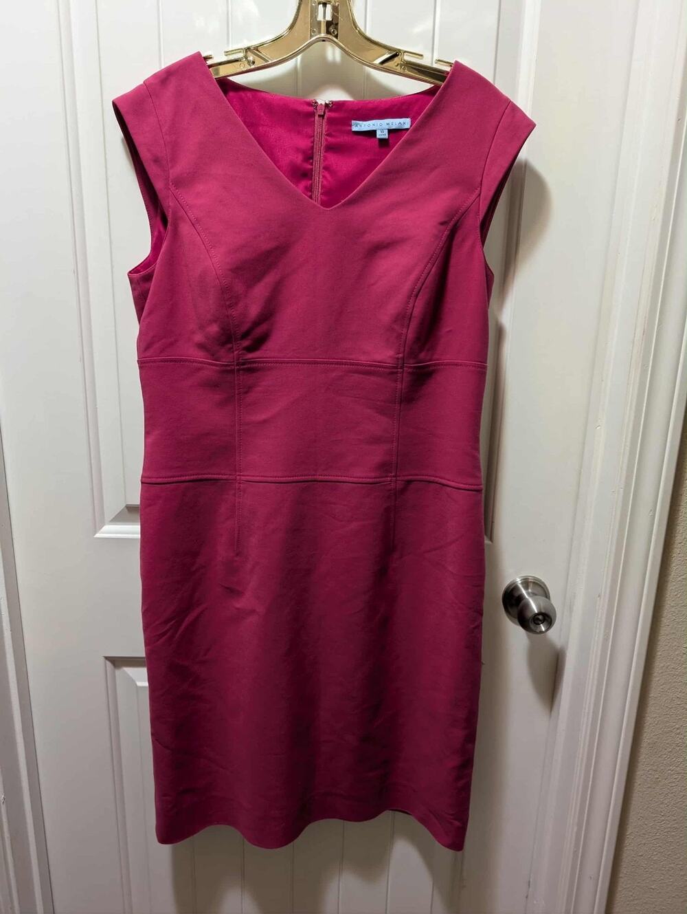 Antonio Melani Pencil Sheath Dress Size 10 Pink Cocktail Party Wedding Business
